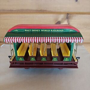 Vintage 80s Walt Disney World Railroad Train Passenger Trolley Car G Scale Toy